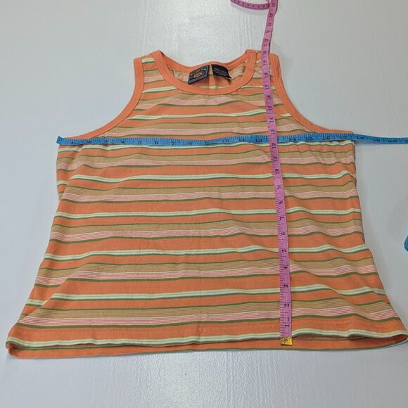 Two Tank Tops XS/S Gap and Route 66 Tie Tied Blue Orange Striped - Picture 7 of 15